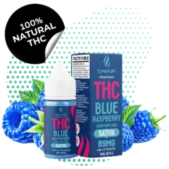THC Liquid 89mg - Blue Raspberry - 30ml