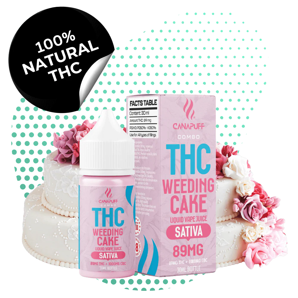 THC Liquid 89mg THC/1000mg CBC - Wedding Cake - 30ml Kaufen