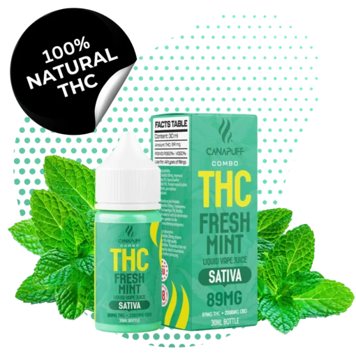 THC Liquid 89mg THC/2000mg CBD - Fresh Mint - 30ml Kaufen