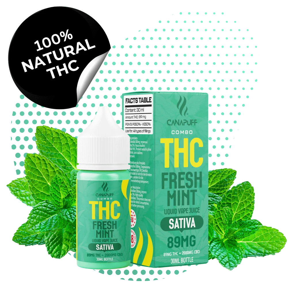 THC Liquid 89mg THC/2000mg CBD - Fresh Mint - 30ml Kaufen