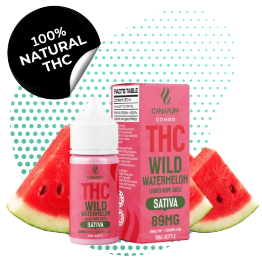 THC Liquid 89mg THC/2000mg CBD - Wild Watermelon - 30ml